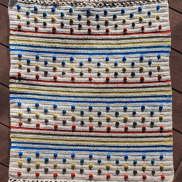 Reverse Spots & Stripes Blanket