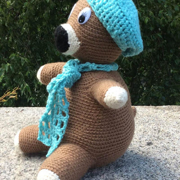 No-Sew Huggable Pal with Beret and Scarf