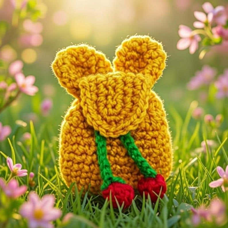 Crochet Mini Backpack Keychain Pattern PDF – Bag Charm DIY – Easy Crochet Keyring + Video Tutorial