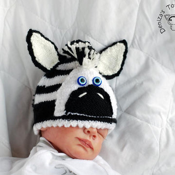 New Born Baby Zebra Hat