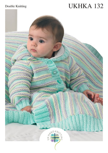 UKHKA 132 Cardigans, Hat and Blanket - UKHKA132pdf - Downloadable PDF