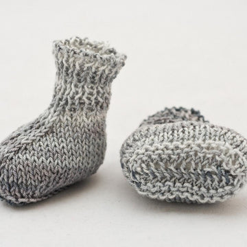 Flat Knitted Tiny Baby or Doll Socks