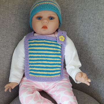 Laurel - baby bib and washcloth set