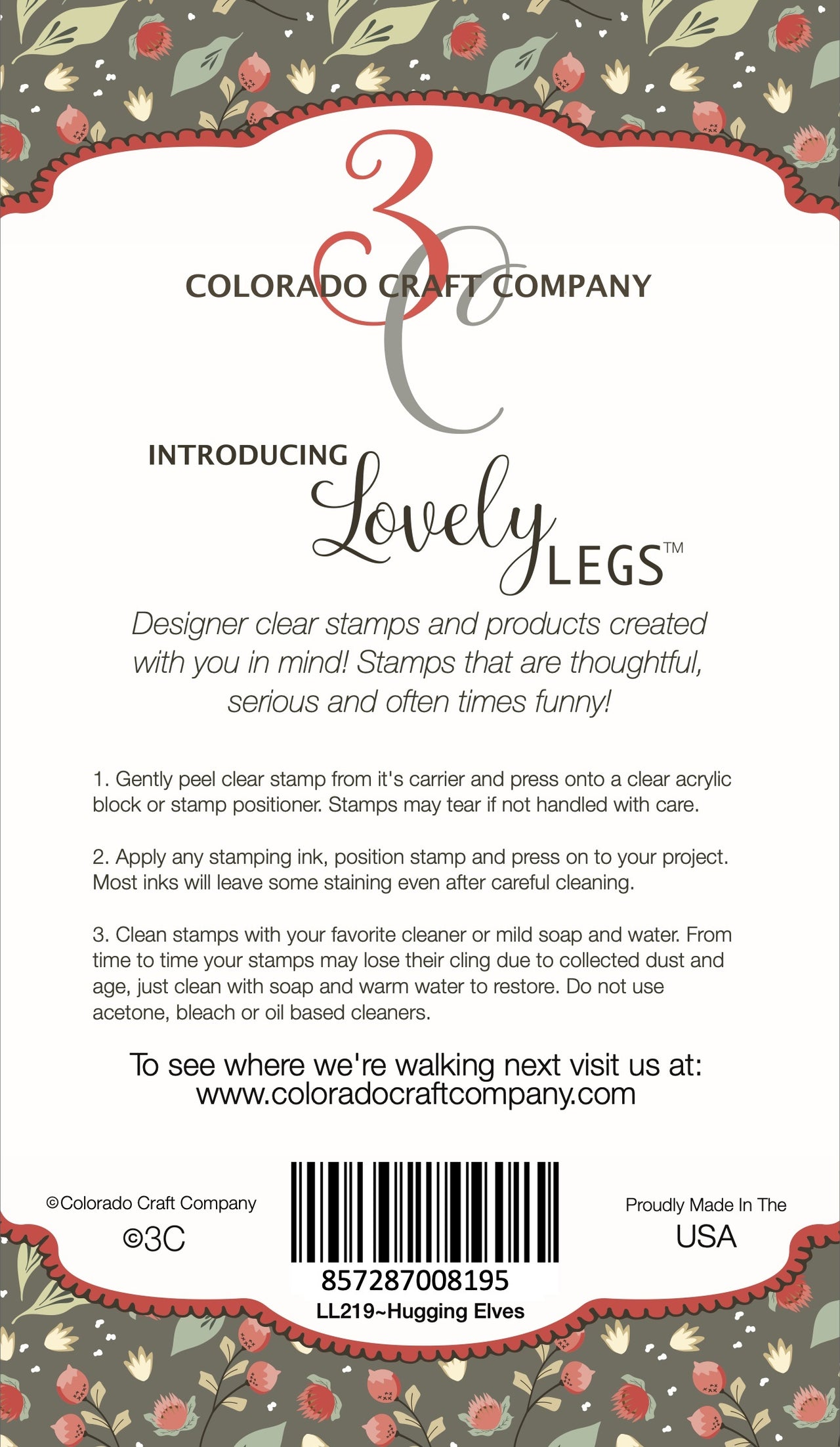 Colorado Craft Company Clear Stamps 4"X6" - Hugging Elves-Lovely Legs