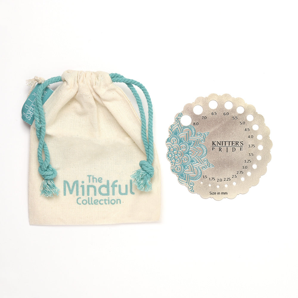 Knitter's Pride The Mindful Collection - Sterling Silver Plated Metal Needle Gauge