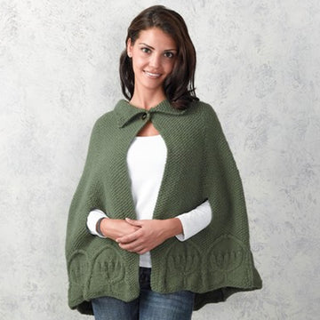 335 Greenhouse Cape - Knitting Pattern for Women in Valley Yarns Valley Yarns Berkshire