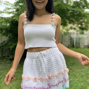 Crochet Summer Top and Skirt Set