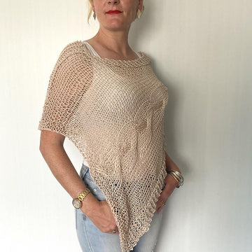 Delicate Cable Poncho