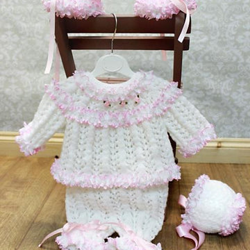 Knitting Pattern baby angel top UK & USA Terms #62
