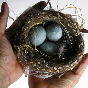 Felted Woolly Nest & Eggs