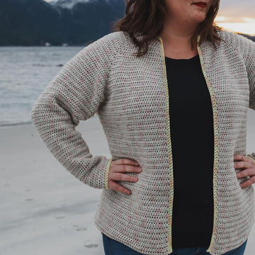 Bobble Stitch Raglan Cardigan