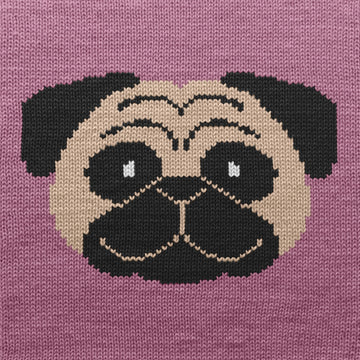Pug Dog Portrait Knitting Chart