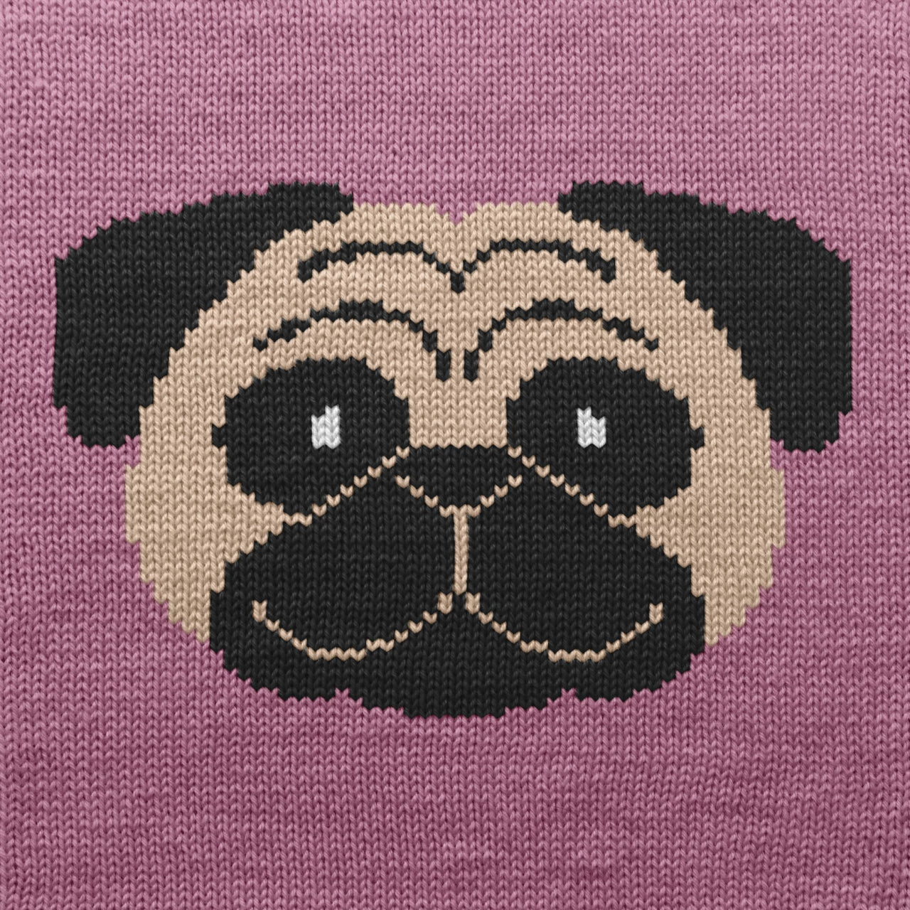 Pug Dog Portrait Knitting Chart