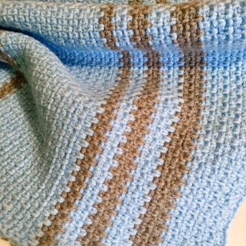 Treasured Crochet Moss Stitch Baby Afghan