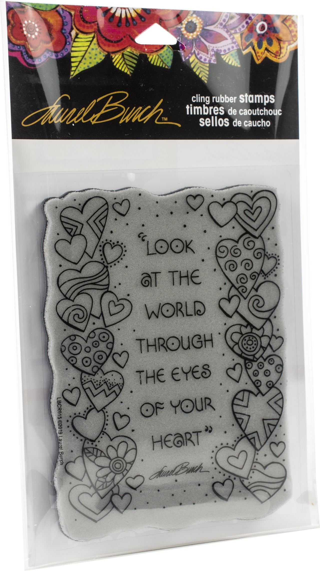 Stampendous Laurel Burch Cling Stamp - Heart View