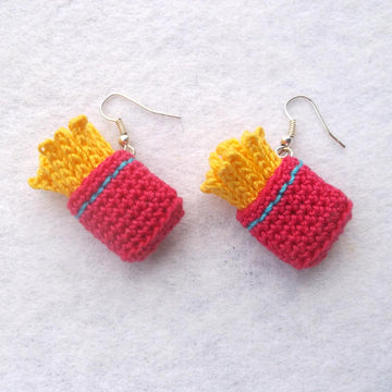French fries earrings