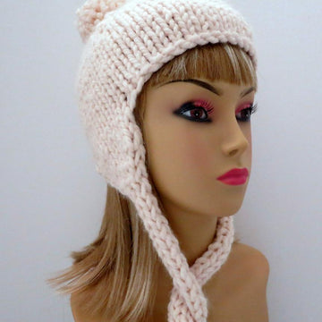 Snowball Hat with Plump Ties