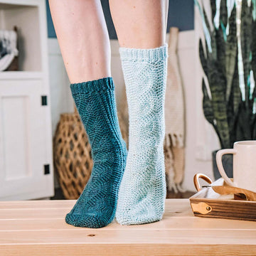 All Cabled Up In Sunshine Crochet Socks