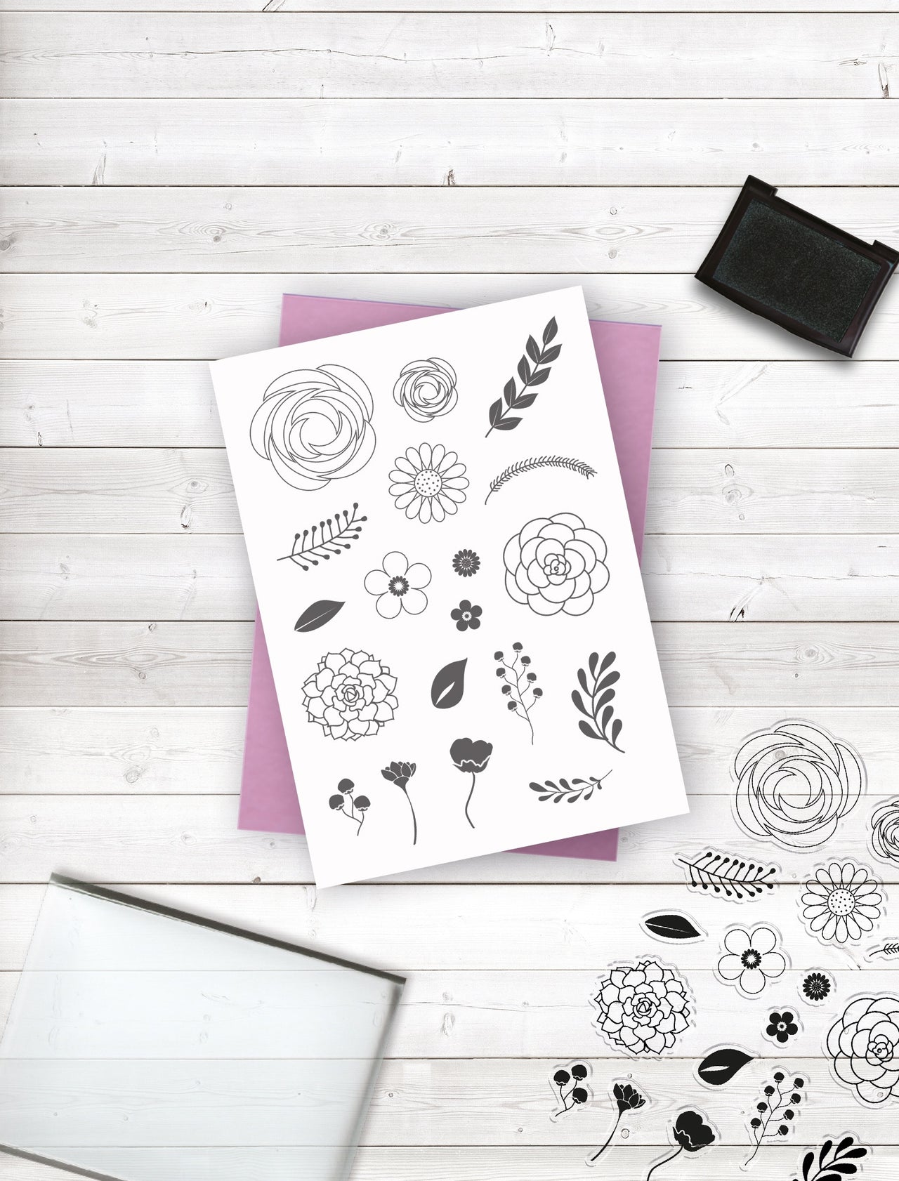Crafter's Companion Clear Stamps - Summer Garden