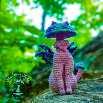 Kitty Cap Mushroom Fae - Fantasy Cat Fairy