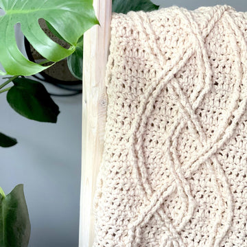 Inishmore Crochet Cable Blanket