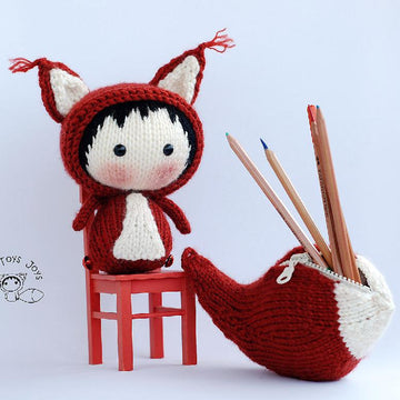 Big Tanoshi Squirrel Doll with removable tail