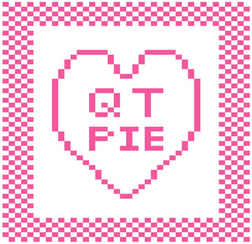 'QT Pie' Heart Dishcloth