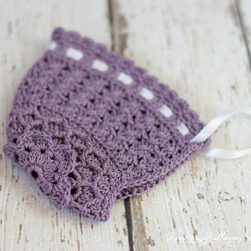 Lavender Blue Baby Bonnet