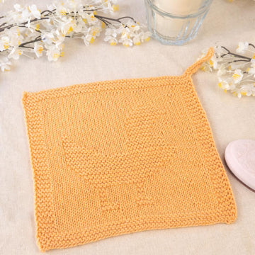 Knitted Chicken Washcloth