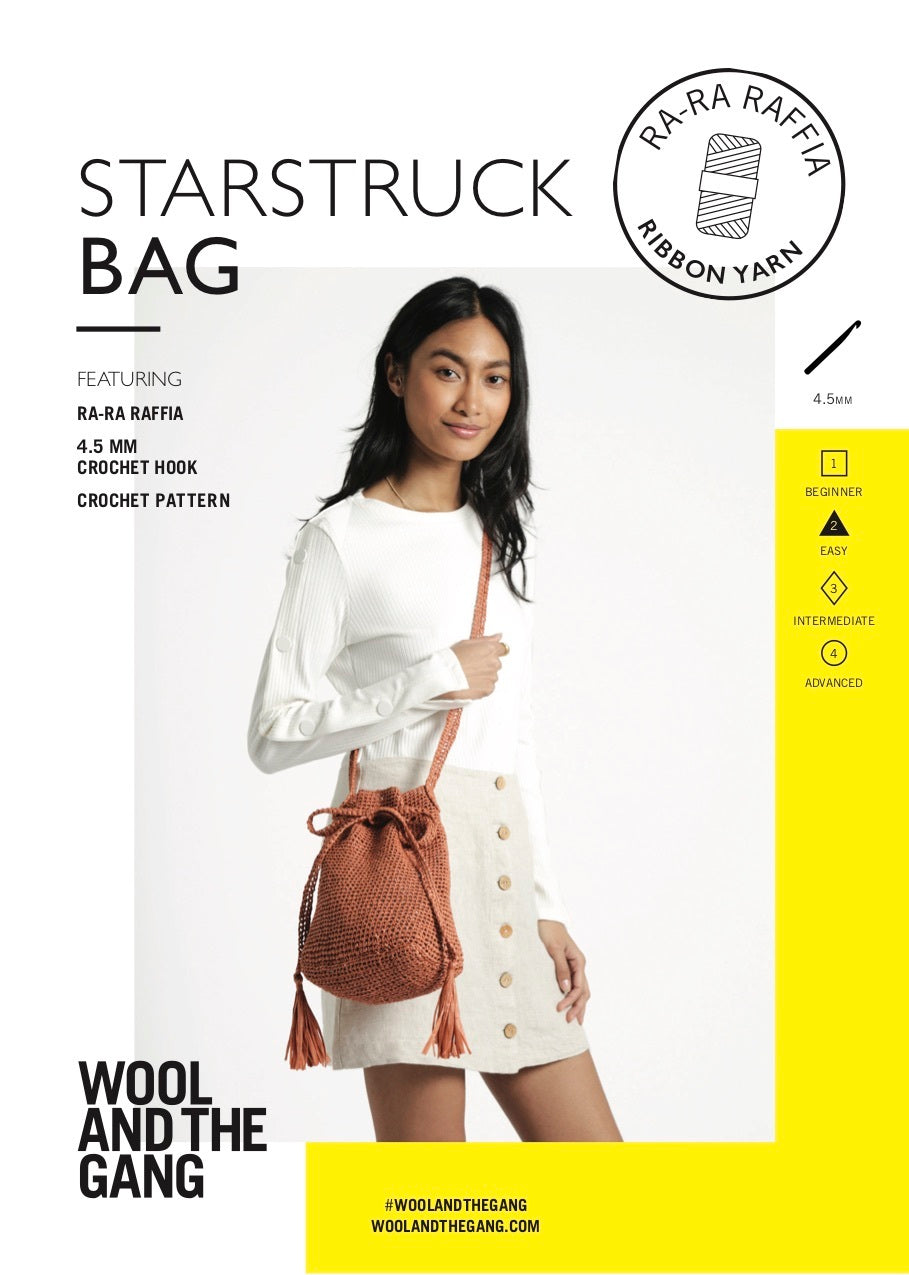 Starstruck Bag in Wool and the Gang Ra-Ra Raffia - Leaflet