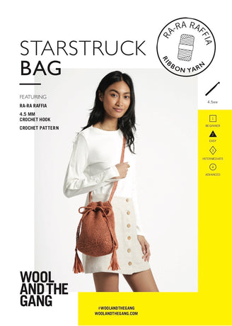 Starstruck Bag in Wool and the Gang Ra-Ra Raffia - Leaflet