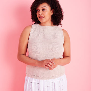 Desert Tunic - Free Top Crochet Pattern For Women in Paintbox Yarns Cotton 4 ply by Paintbox Yarns
