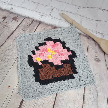 Beginner C2C Potholder Pattern "Cupcake"