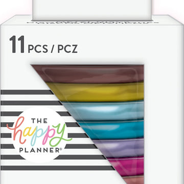 The Happy Planner Medium Metal Expander Discs 11/Pkg - Rainbow