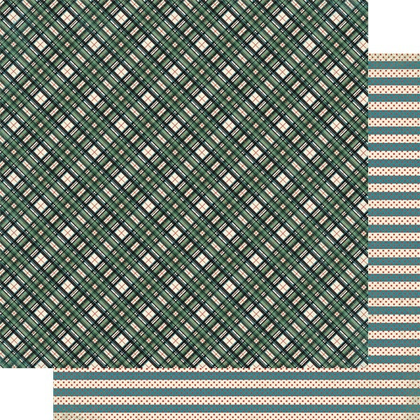 Authentique Paper Snowfall Double-Sided Cardstock 12"X12" 18/Pkg - #6 Multi Color Plaid