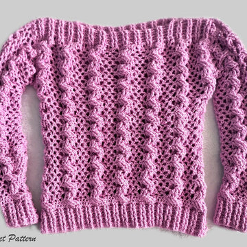 Pink Cable Sweater