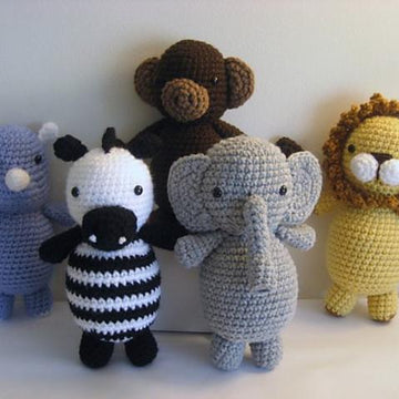 Safari Animals Amigurumi Pattern Set