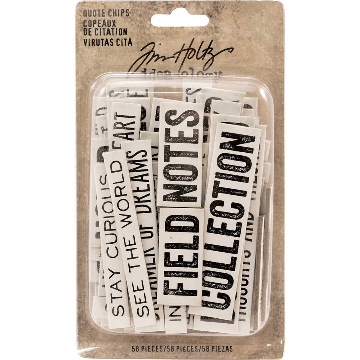 Advantus Idea-Ology Chipboard Quote Chips 58/Pkg - Word & Phrases .625"X.75" To 3.75"X.75"