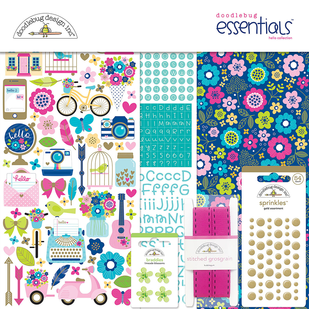 Doodlebug Essentials Page Kit 12"X12" - Hello