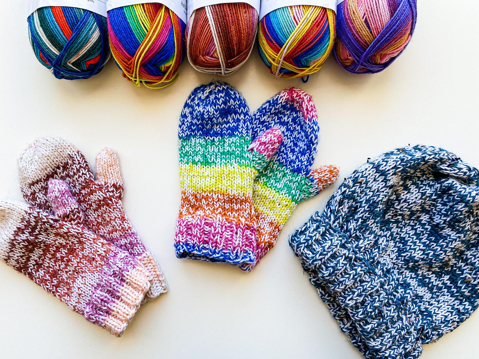 Marled Family Mittens