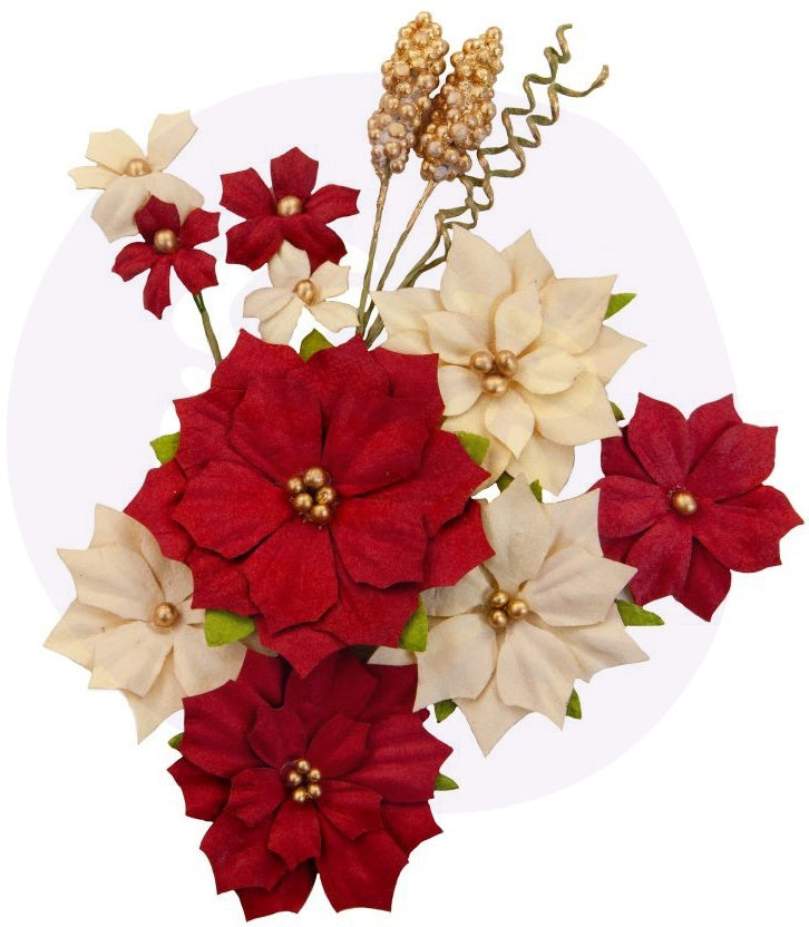 Prima Marketing Mulberry Paper Flowers - Joyful/Christmas In The Country