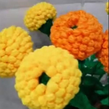 Crochet Marigold flowers