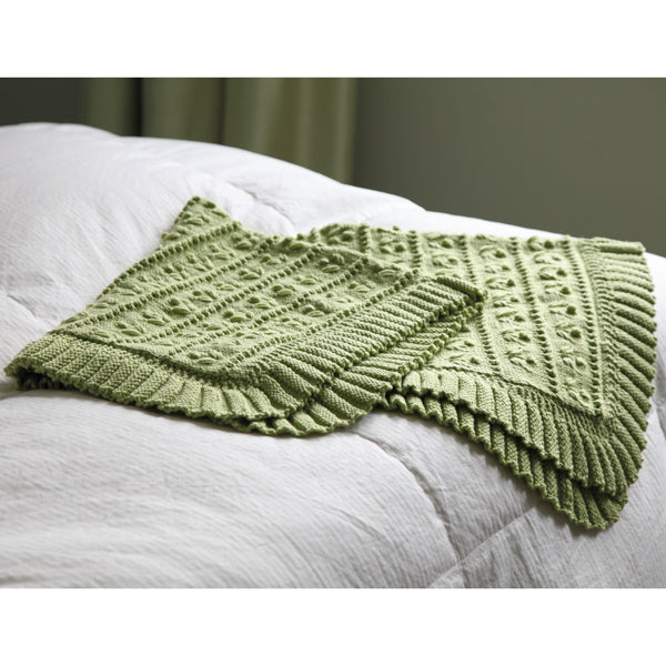 423 Tea Rose Baby Blanket - Knitting Pattern for Kids in Valley Yarns Valley Superwash DK