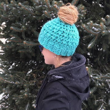 Messy Bun Ponytail Hat