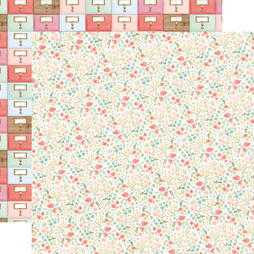 Echo Park Paper Farmhouse Market Double-Sided Cardstock 12"X12" 25/Pkg - Antique Floral