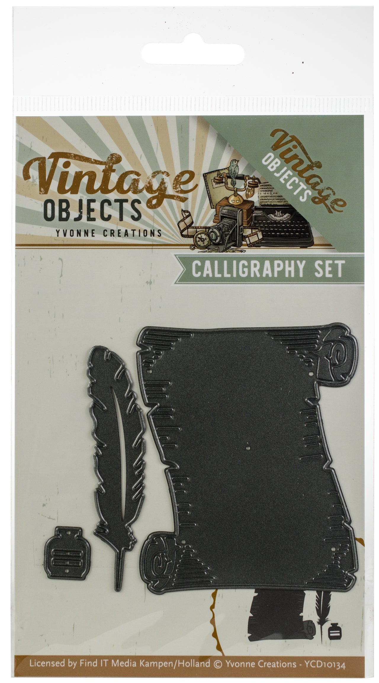 Find It Trading Yvonne Creations Die - Calligraphy Set, Vintage Objects