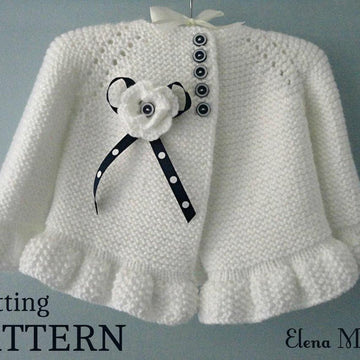 Knitting Baby Jacket Hat and Shoes Baby Set Anna Pattern