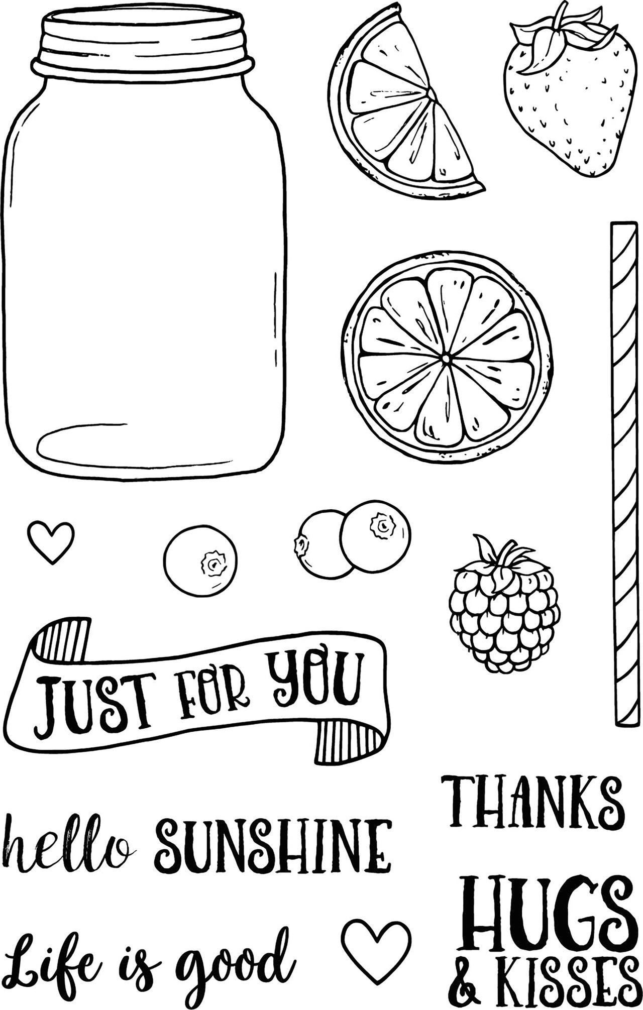 Jane's Doodles Clear Stamps 4"X6" - Life Is Good
