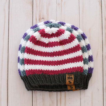 Easy Striped Worsted Weight Hat