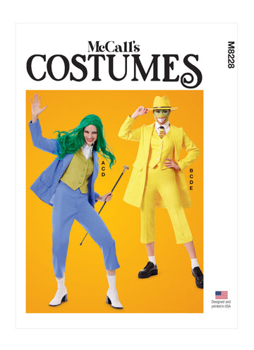 McCall's Misses' Jacket, Vest and Cropped Pants Costume M8228 - Sewing Pattern